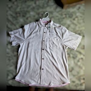 Tommy Bahama  White Short Sleeve Shirt Size L